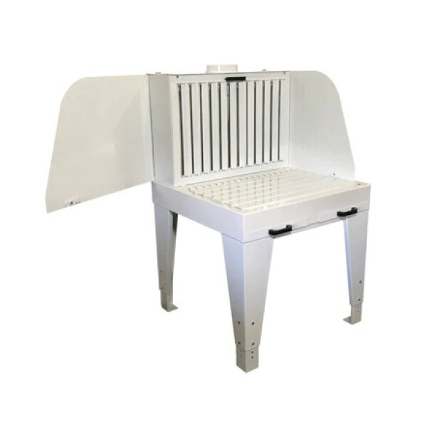Lev-Co 39" CHEM Back&downdraft table for direct duct connection, side panels - filters/fan not included B+DDT-CHEM-1000-1000-75U - main
